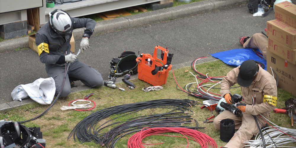 幹線ケーブル延線工事